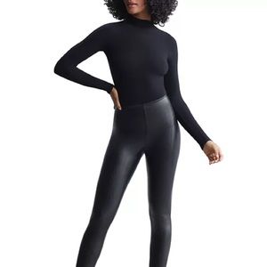 Commando Ballet Mockneck Long Sleeve Thong Bodysuit